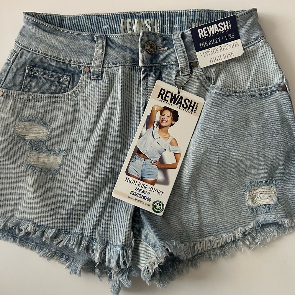 Rewash Vintage Denim High Rise Jean Shorts